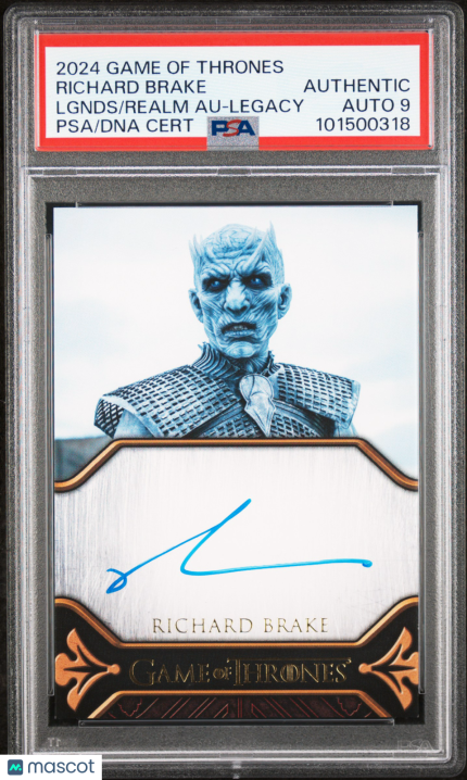 2024 Rittenhouse Game Of Thrones: Legends Of The Realm Autographs Richard Brake PSA A