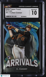 2024 Topps Finest Colton Cowser #A-3 Arrivals CGC 10