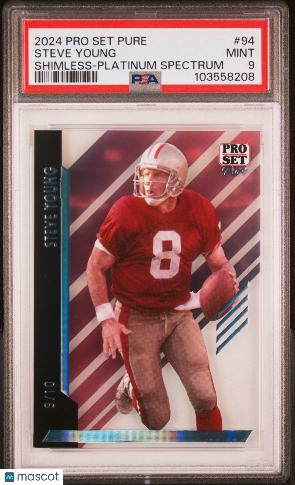 front-watermark-V2_329975c4-6e7a-4c47-b36b-daf88fce8324 2024 Leaf Pro Set Pure Steve Young #94 PSA 9 - Image 1