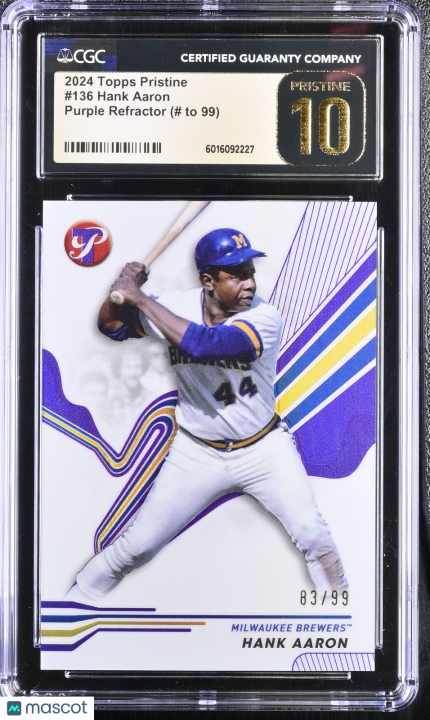 2024 Topps Pristine Hank Aaron #136 CGC 10