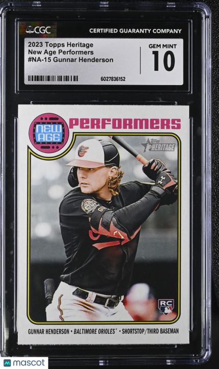 2023 Topps Heritage Gunnar Henderson #NA-15 New Age Performers CGC 10