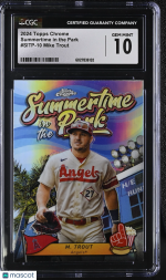 2024 Topps Chrome Mike Trout #SITP-10 Summertime in the Park CGC 10
