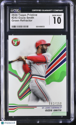 2024 Topps Pristine Ozzie Smith #243 Green Refractor CGC 10