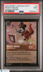 Disney Lorcana TCG Mickey Mouse #34 League Promo PSA 9