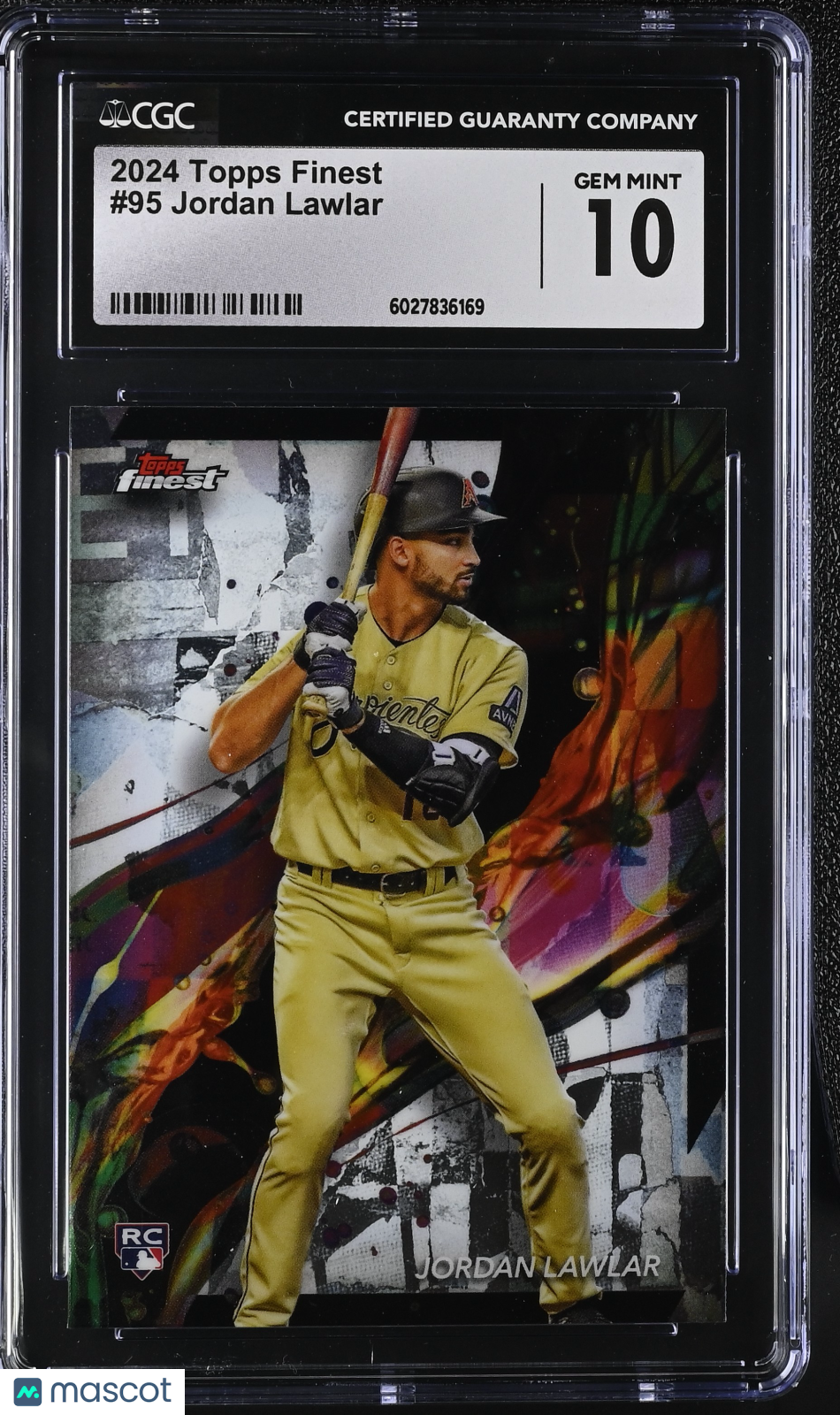 front-watermark-V2_5249795a-43b3-45c0-9122-fd5d14aec6d9 2024 Topps Finest Jordan Lawlar #95 CGC 10 - Image 1