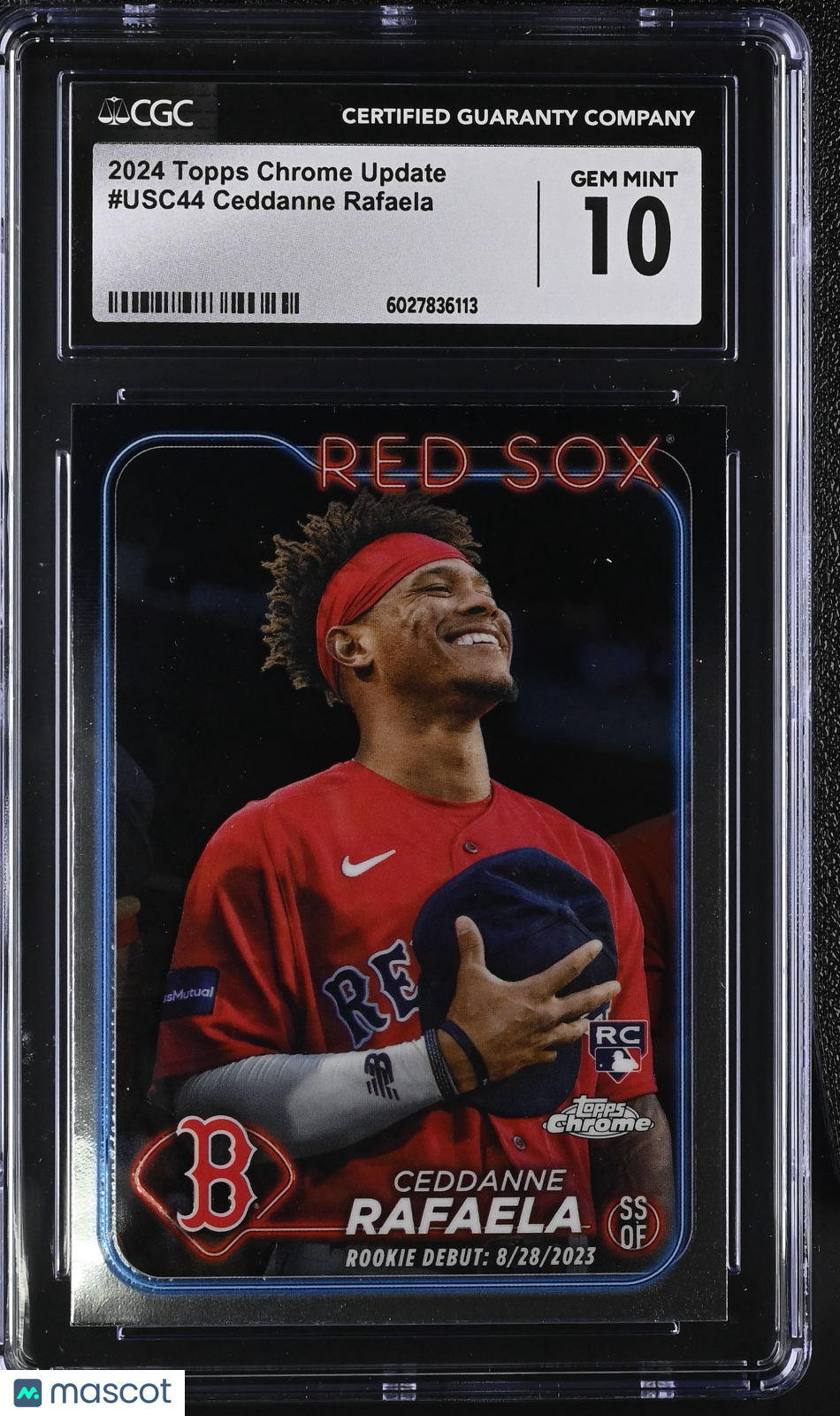 front-watermark-V2_526a59b7-2669-4762-9156-6a92e8f3fce2 2024 Topps Chrome Update Ceddanne Rafaela #USC44 CGC 10 - Image 1