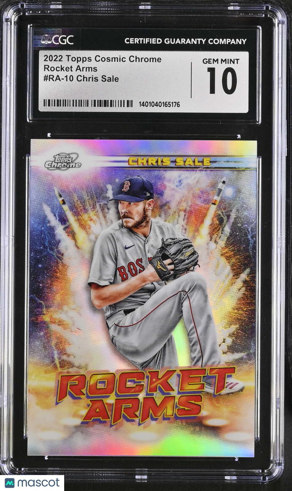 front-watermark-V2_557b2624-6d10-4680-9d99-8c34da7c0b0d 2022 Topps Cosmic Chrome Chris Sale #RA-10 Rocket Arms CGC 10 - Image 1