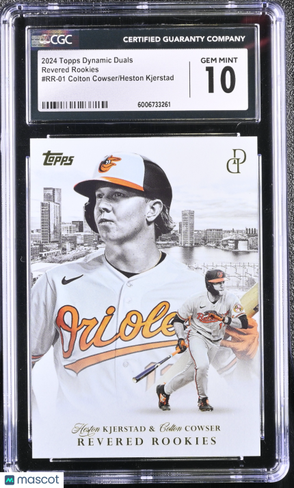 2024 Topps Dynamic Duals Colton Cowser/Heston Kjerstad #RR-01 Revered Rookies CGC 10