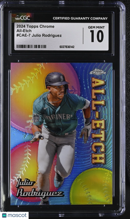 2024 Topps Chrome Julio Rodriguez #CAE-7 All-Etch CGC 10