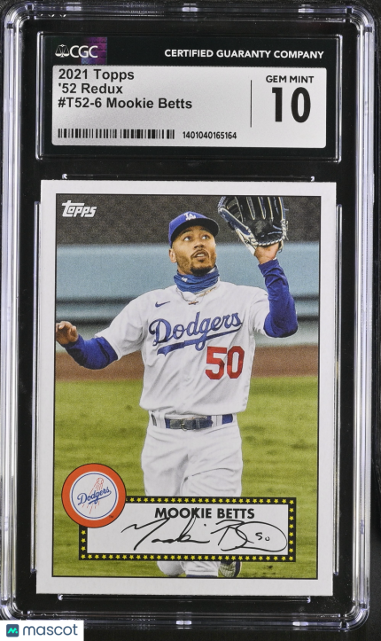 2021 Topps Mookie Betts #T52-6 '52 Redux CGC 10