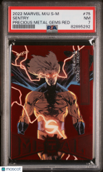 2022 Skybox Marvel Metal Universe Spider-Man Sentry #75 PSA 7