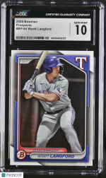 2024 Bowman Wyatt Langford #BP-64 Prospects CGC 10