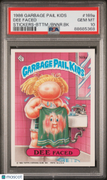 1986 Garbage Pail Kids Stickers Dee Faced #169a PSA 10