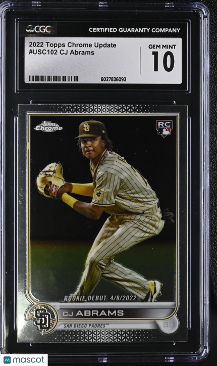 2022 Topps Chrome Update CJ Abrams #USC102 CGC 10