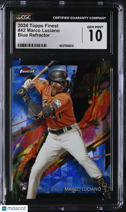2024 Topps Finest Marco Luciano #42 CGC 10