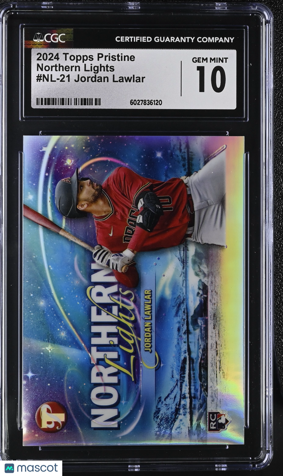 front-watermark-V2_67810e32-50b7-4095-b908-40af75a3c921 2024 Topps Pristine Jordan Lawlar #NL-21 Northern Lights CGC 10 - Image 1
