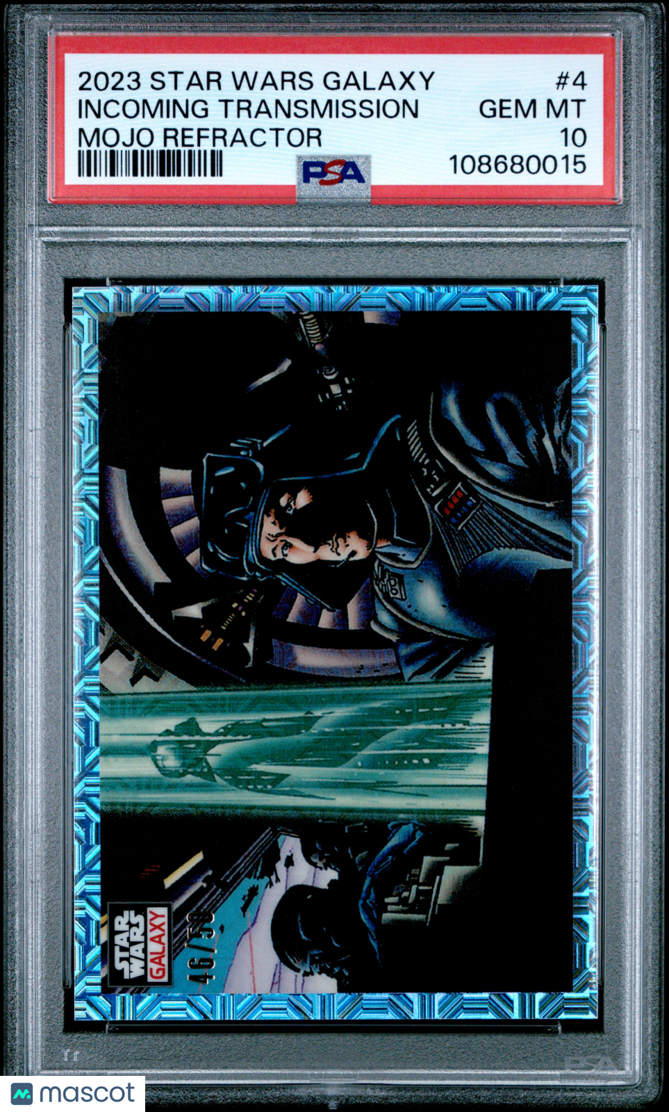 front-watermark-V2_6853cc75-17e3-4a7a-8b72-b746bd776e8c 2023 Topps Chrome Star Wars Galaxy Incoming Transmission #4 PSA 10 - Image 1