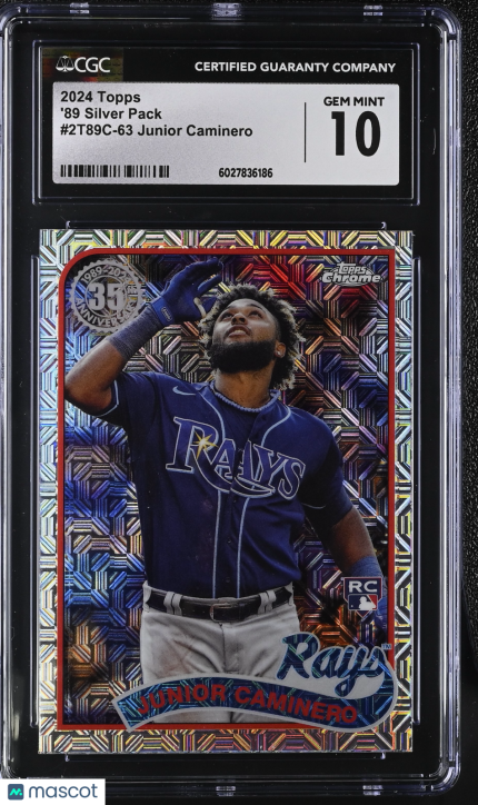 2024 Topps Junior Caminero #2T89C-63 '89 Silver Pack CGC 10