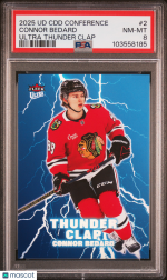 2025 Upper Deck Certified Diamond Dealer Promos Connor Bedard #2 PSA 8