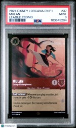 Disney Lorcana TCG Mulan #37 League Promo PSA 9