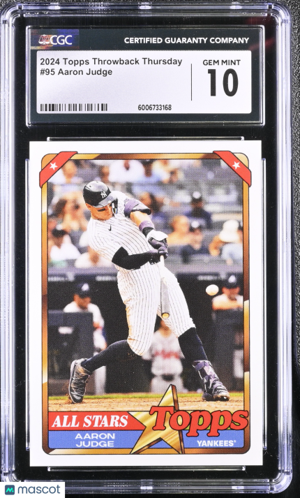 2024 Topps Throwback Thursday Aaron Judge #95 CGC 10