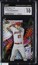 2024 Topps Finest Mike Trout #1 CGC 10