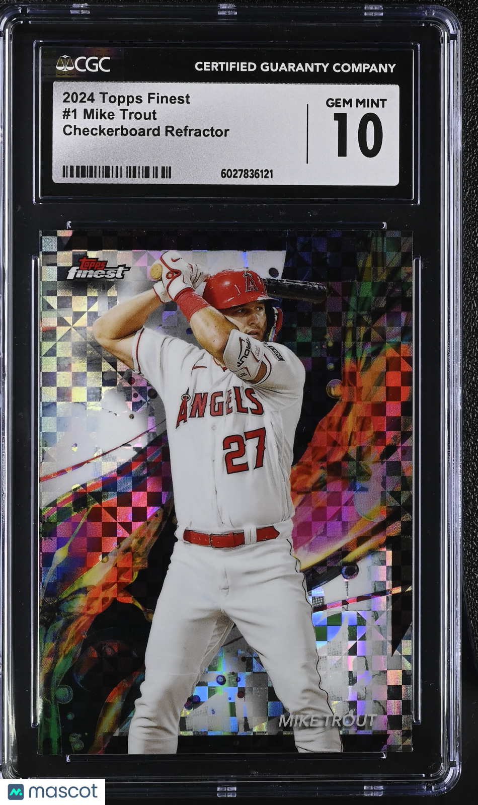 front-watermark-V2_74849d91-81e3-494b-9d0f-629ead605355 2024 Topps Finest Mike Trout #1 CGC 10 - Image 1