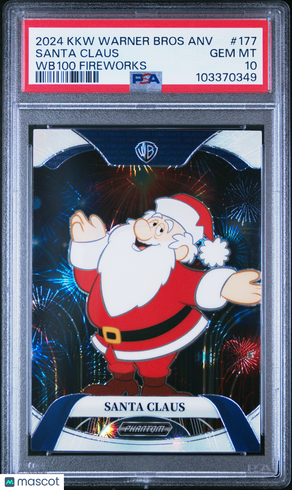 front-watermark-V2_7faeea91-aa4b-4d42-9765-34baa966bb01 2024 Kakawow Phantom Warner Bros. 100th Anniversary Santa Claus #177 PSA 10 - Image 1