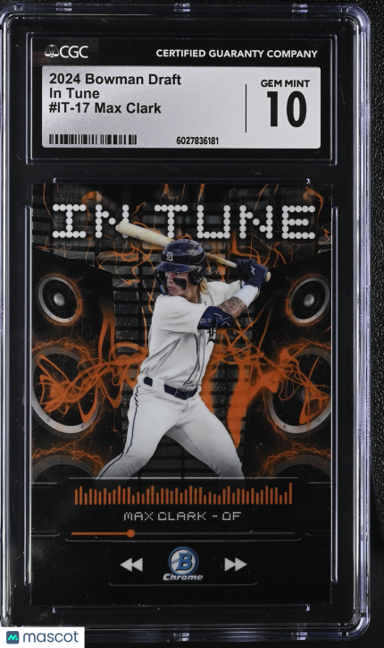 2024 Bowman Draft Max Clark #IT-17 In Tune CGC 10