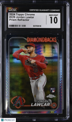 2024 Topps Chrome Jordan Lawlar #229 CGC 10