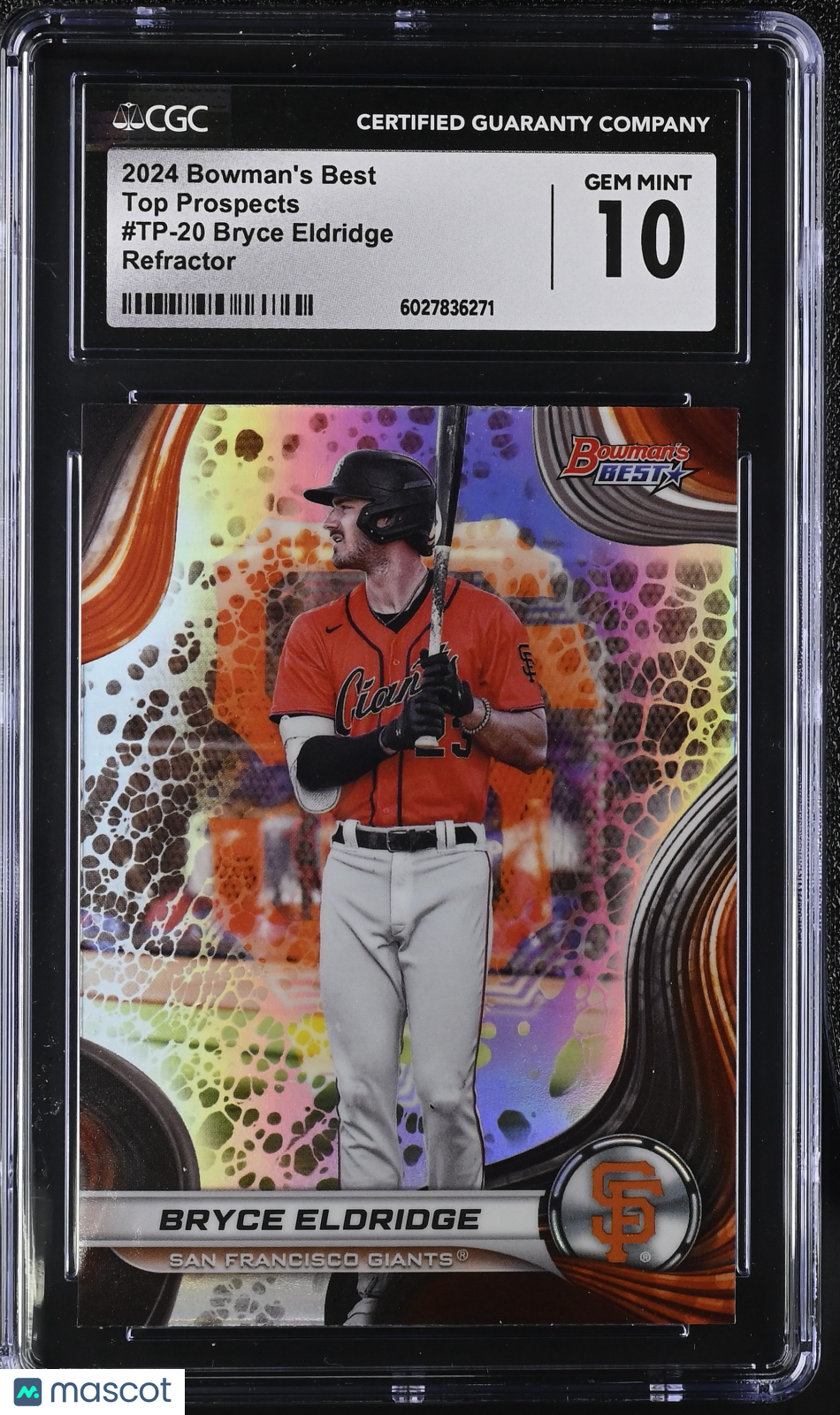 front-watermark-V2_8ea3a753-d748-473b-9b28-6946d7edfba4 2024 Best Bryce Eldridge #TP-20 Top Prospects CGC 10 - Image 1