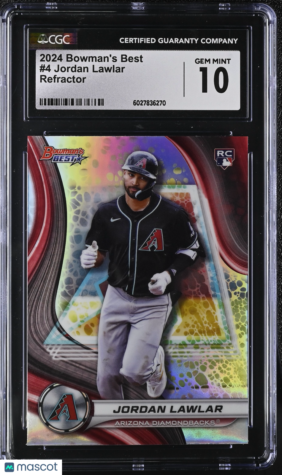 front-watermark-V2_90ff5de4-ab95-4b61-bc56-79b23fc8a1c6 2024 Best Jordan Lawlar #4 CGC 10 - Image 1