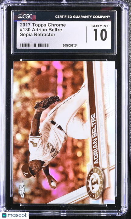 2017 Topps Chrome Adrian Beltre #130 CGC 10