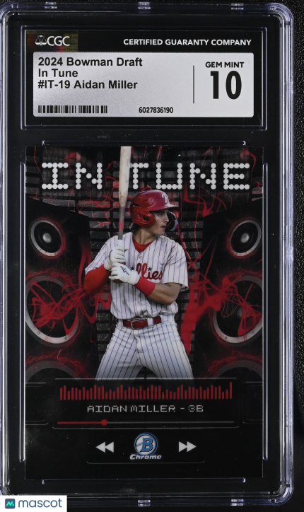2024 Bowman Draft Aidan Miller #IT-19 In Tune CGC 10