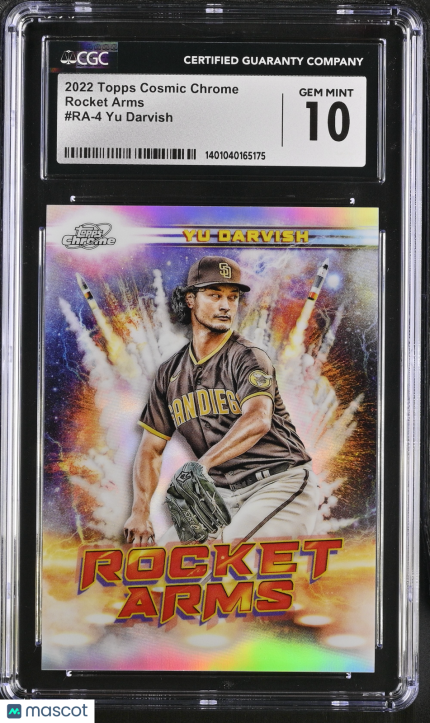 2022 Topps Cosmic Chrome Yu Darvish #RA-4 Rocket Arms CGC 10
