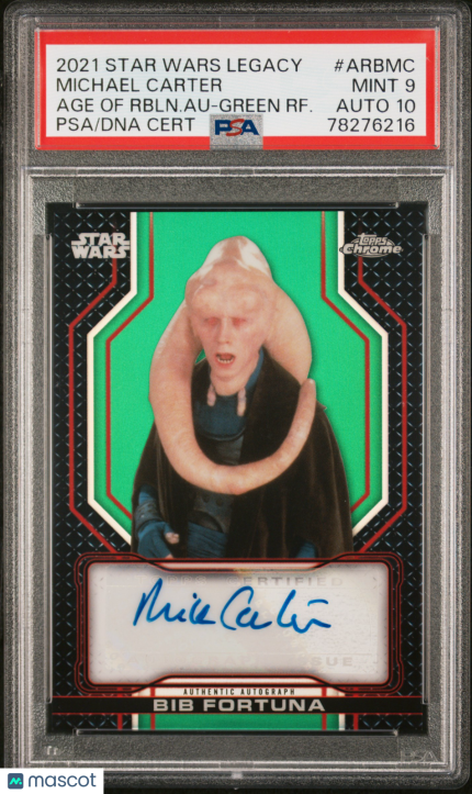 2021 Topps Chrome Star Wars Legacy Age Of Rebellion Autographs Michael Carter #ARBMC PSA 9