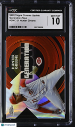 2022 Topps Chrome Update Hunter Greene #GNC-21 Generation Now CGC 10