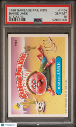 1986 Garbage Pail Kids Stickers Baked Jake #146a PSA 10