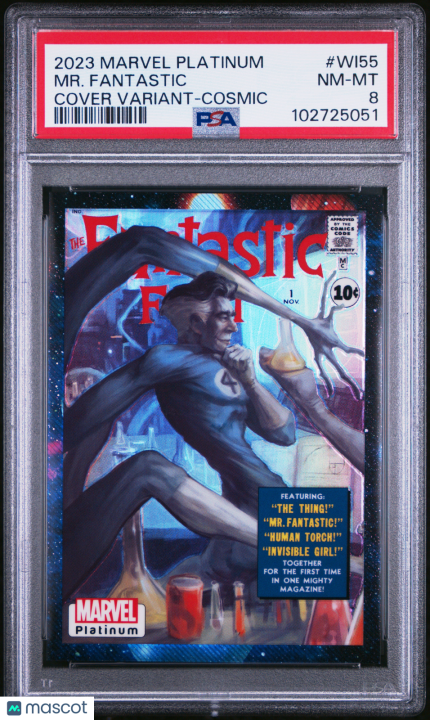 2023 Upper Deck Marvel Platinum Cover Variant MR. Fantastic #WI55 PSA 8