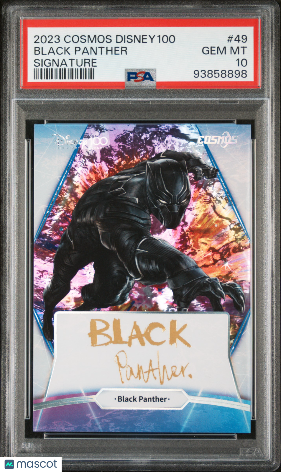 front-watermark-V2_9de6de17-06e3-47a8-b7f9-8848d2dd4fcc 2023 Kakawow Cosmos Disney100 All-Star Signatures Black Panther #49 PSA 10 - Image 1