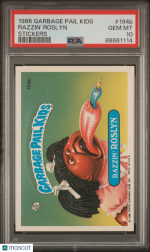 1986 Garbage Pail Kids Stickers Razzin' Roslyn #194b PSA 10