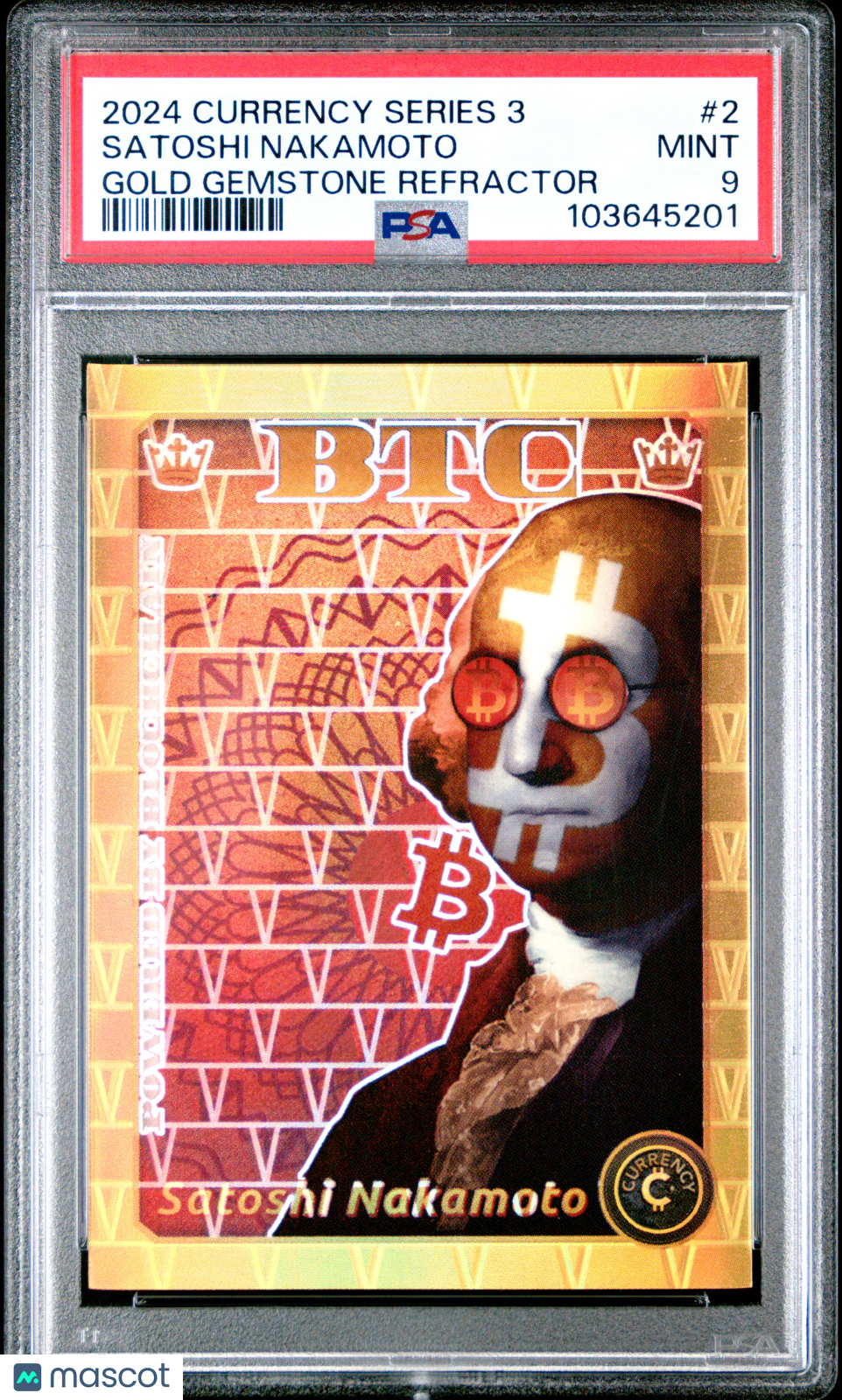 front-watermark-V2_aa164cb9-036e-4497-944b-5d66fbe370aa 2024 Cardsmiths Currency Series 3 Satoshi Nakamoto #2 PSA 9 - Image 1