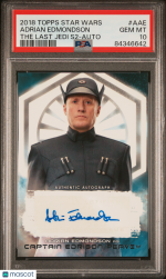 2018 Topps Star Wars The Last Jedi Series 2-Autograph Adrian Edmondson #AAE PSA 10
