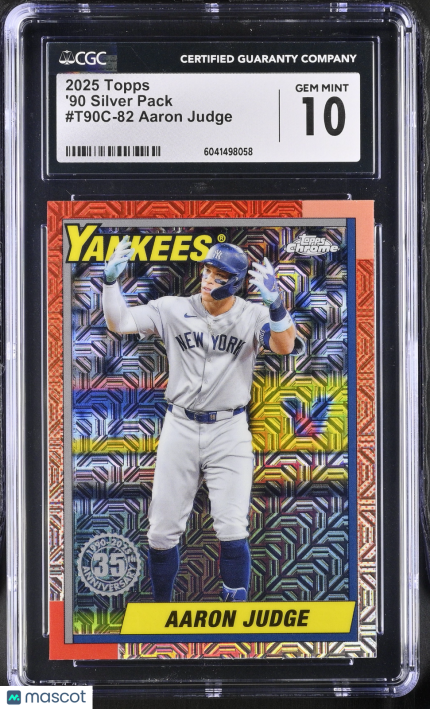 2025 Topps Aaron Judge #T90C-82 '90 Silver Pack CGC 10