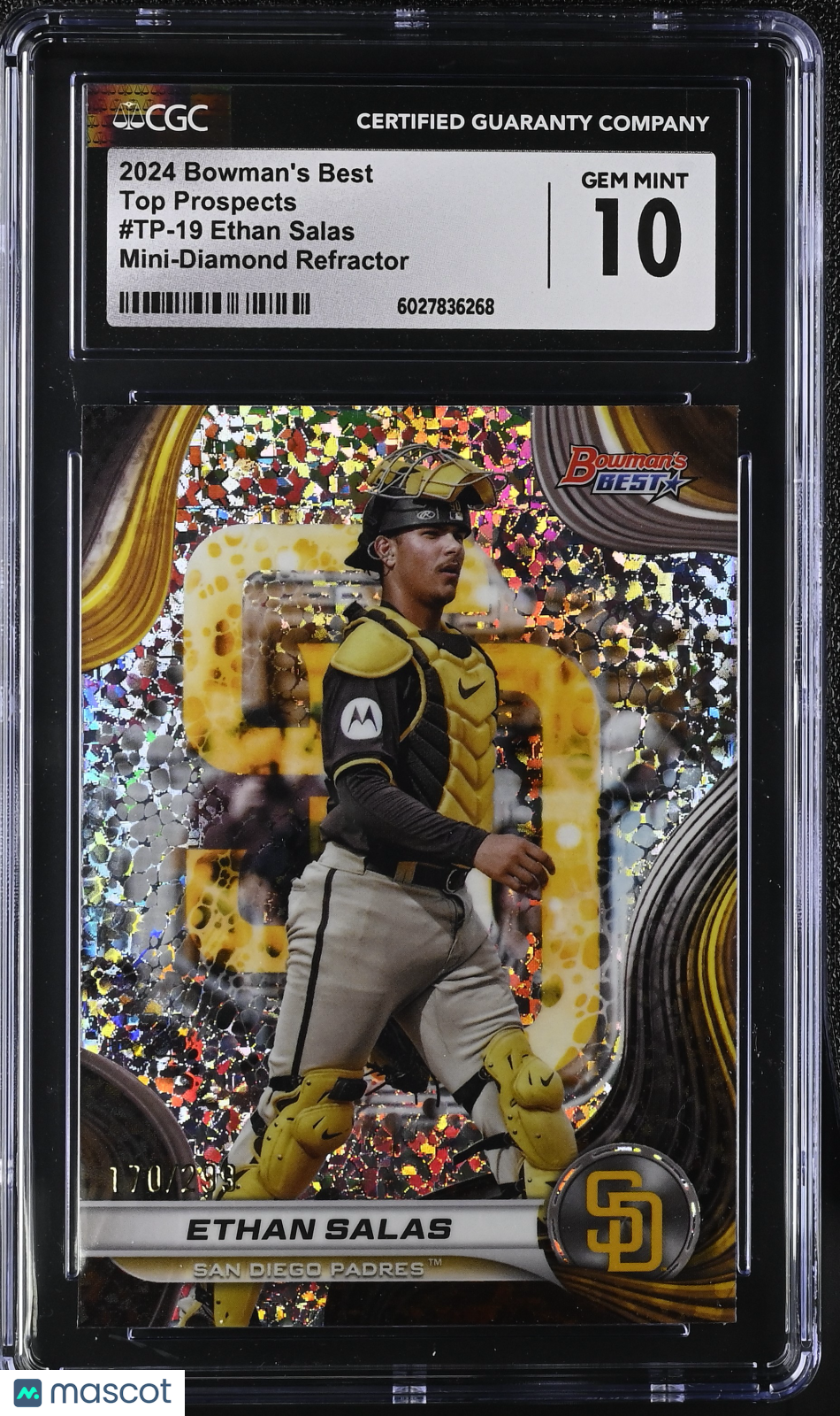 front-watermark-V2_adaf383f-a901-4fd6-912b-9cfb78ba8216 2024 Best Ethan Salas #TP-19 Top Prospects CGC 10 - Image 1