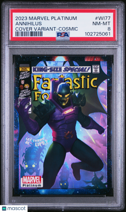 2023 Upper Deck Marvel Platinum Cover Variant Annihilus #WI77 PSA 8