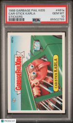 1988 Garbage Pail Kids Stickers Car-Stick Karla #481a PSA 10