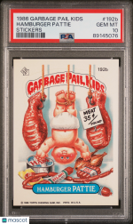 1986 Garbage Pail Kids Stickers Hamburger Pattie #192b PSA 10