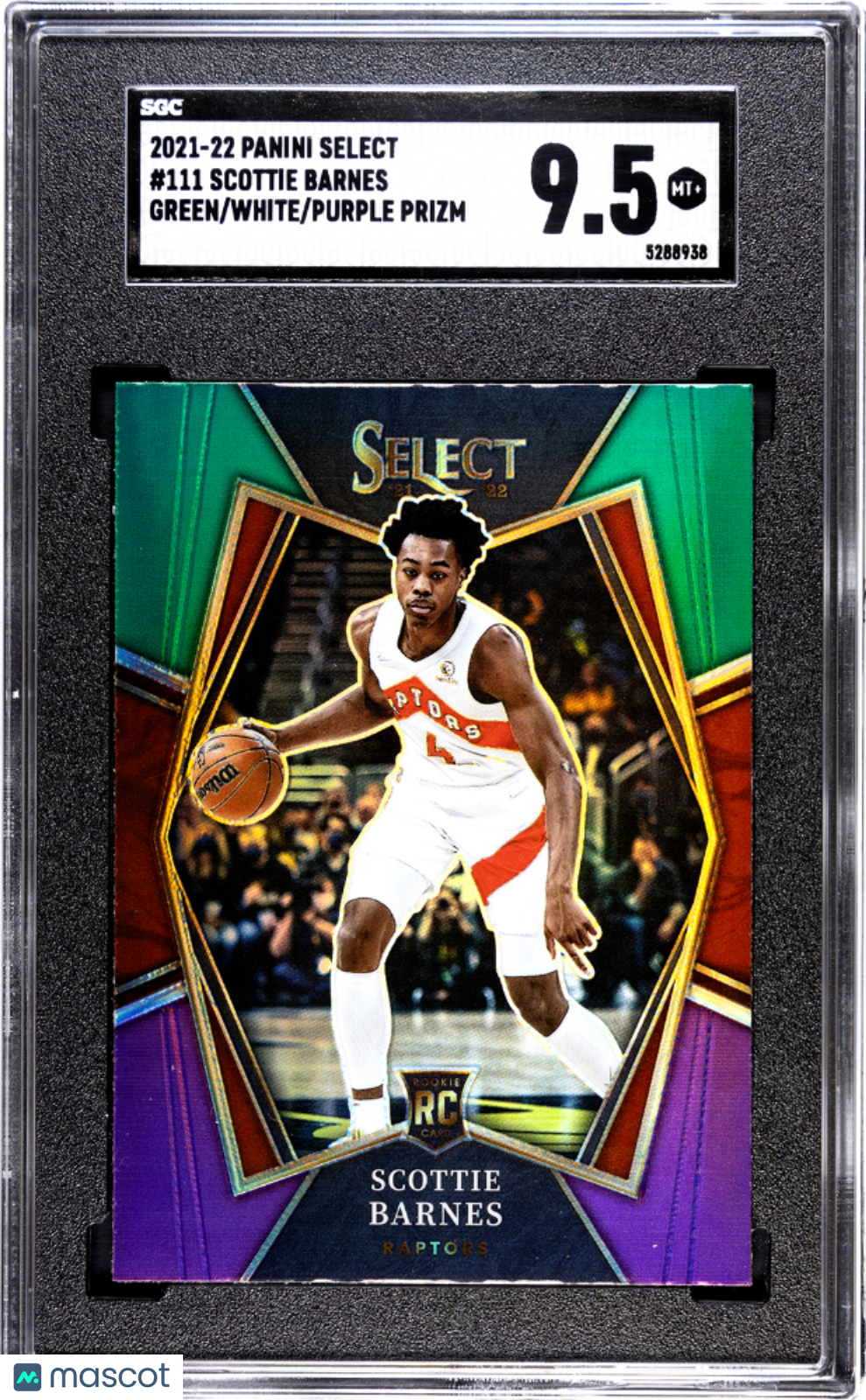 front-watermark-V2_b2b9a4da-8825-4e1a-8a73-e52d87d47579 2021 Panini Select Scottie Barnes #111 SGC 9.5 - Image 1