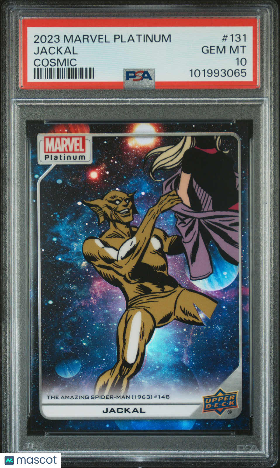 front-watermark-V2_b42bcced-ad76-4575-a91d-e1c1081c7baf 2023 Upper Deck Marvel Platinum Jackal #131 PSA 10 - Image 1